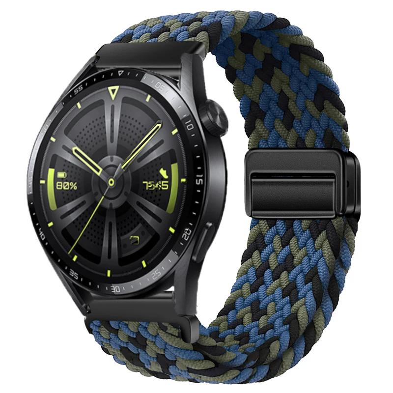 22mm 20mm Nylon Braided Strap For Huawei Watch 4/3/GT4-3 Samsung Watch 6/5/4/3 Fabric Bracelet Wristband Amazfit GTR 4/GTS4 Belt