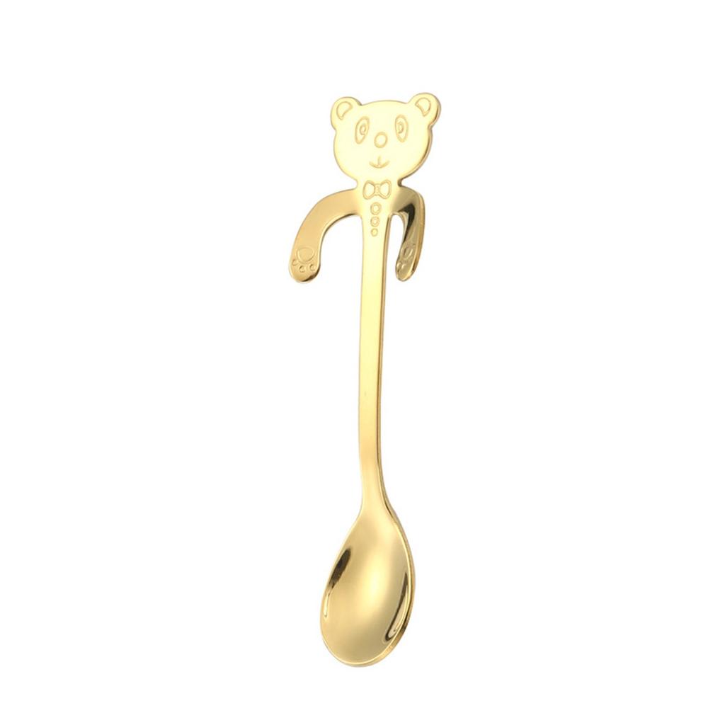 304 Stainless Steel Wall-mounted Bear Spoon Coffee Hanging Cup Spoon Dessert Spoon Small Spoon Stirring Hanging Mug Ice Spoon