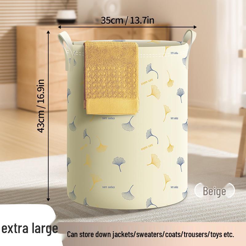 

Large Foldable Waterproof Laundry Toy Storage Basket бежевый
