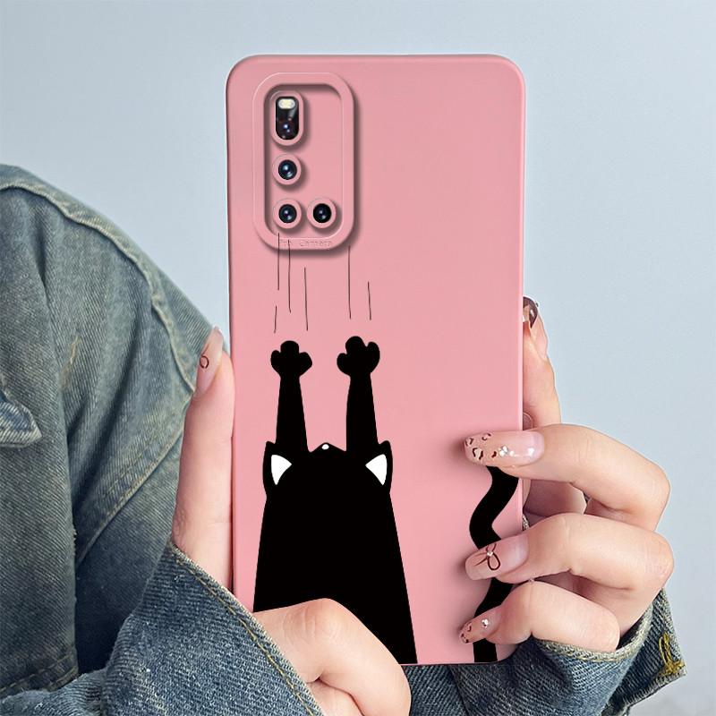 Soft Casing For Vivo V19 1933 Case Cute Astronaut Cartoon Pattern Liquid Silicone Shockproof Ultra-thin Protective Phone Case