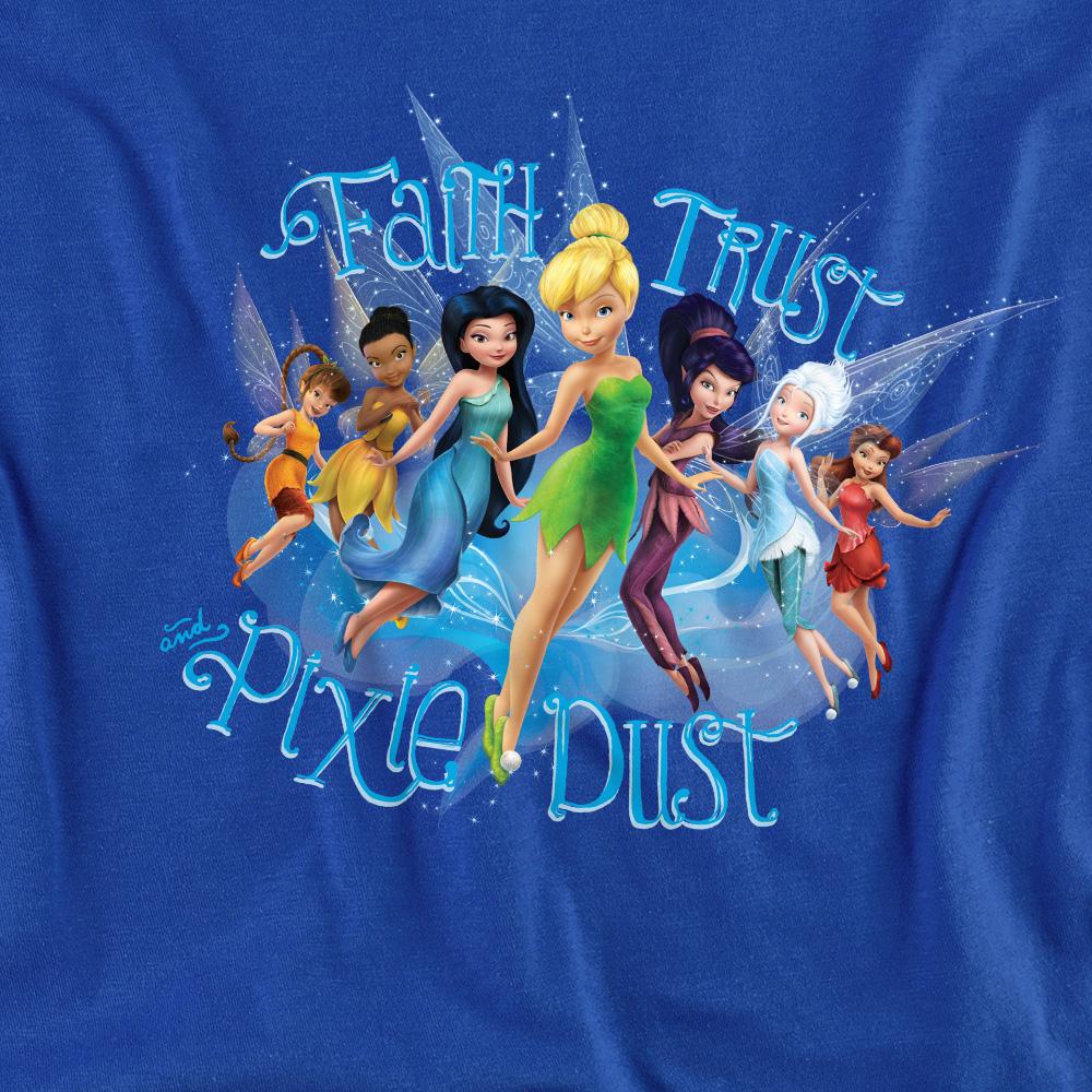 Disney Fairies Unisex Adult Faith, Trust And Pixie Dust Tinker Bell T-Shirt