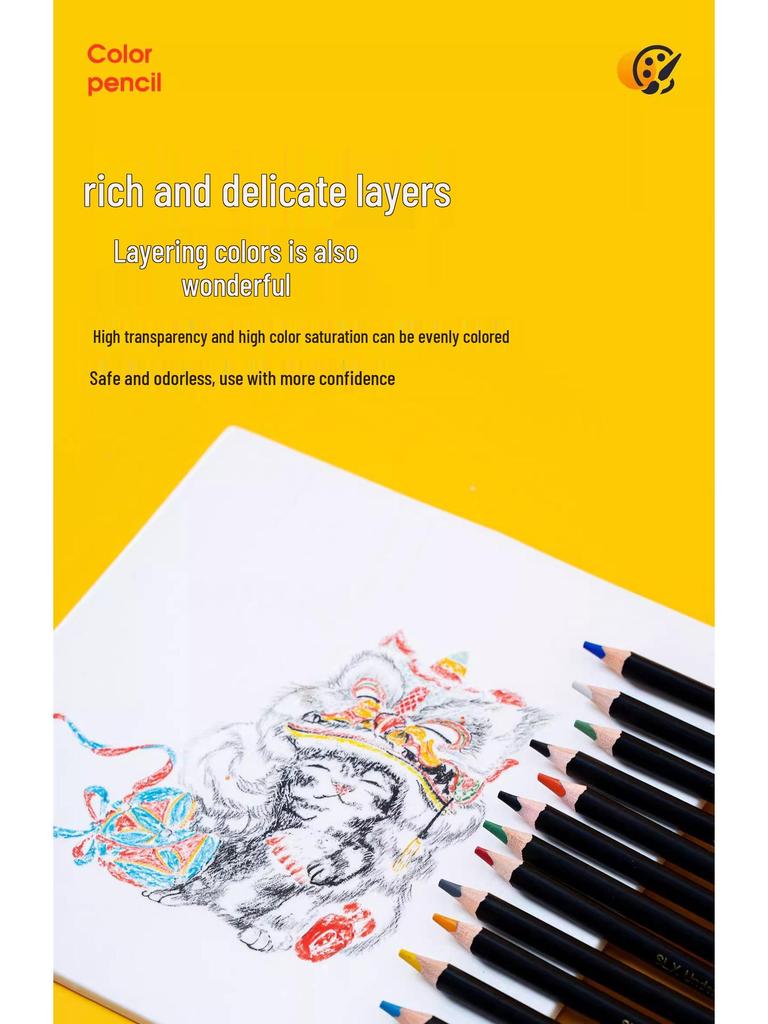 Ceramic Underglaze Oil-Based Colored Pencils, 12 Colors for Bisque Pottery Painting & Clay Play