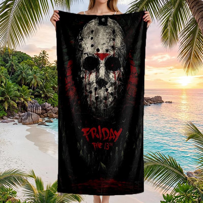 Large Beach Towel Quick Dry Absorbent Towel For Beach IndoorFriday the 13th Jason Voorhees