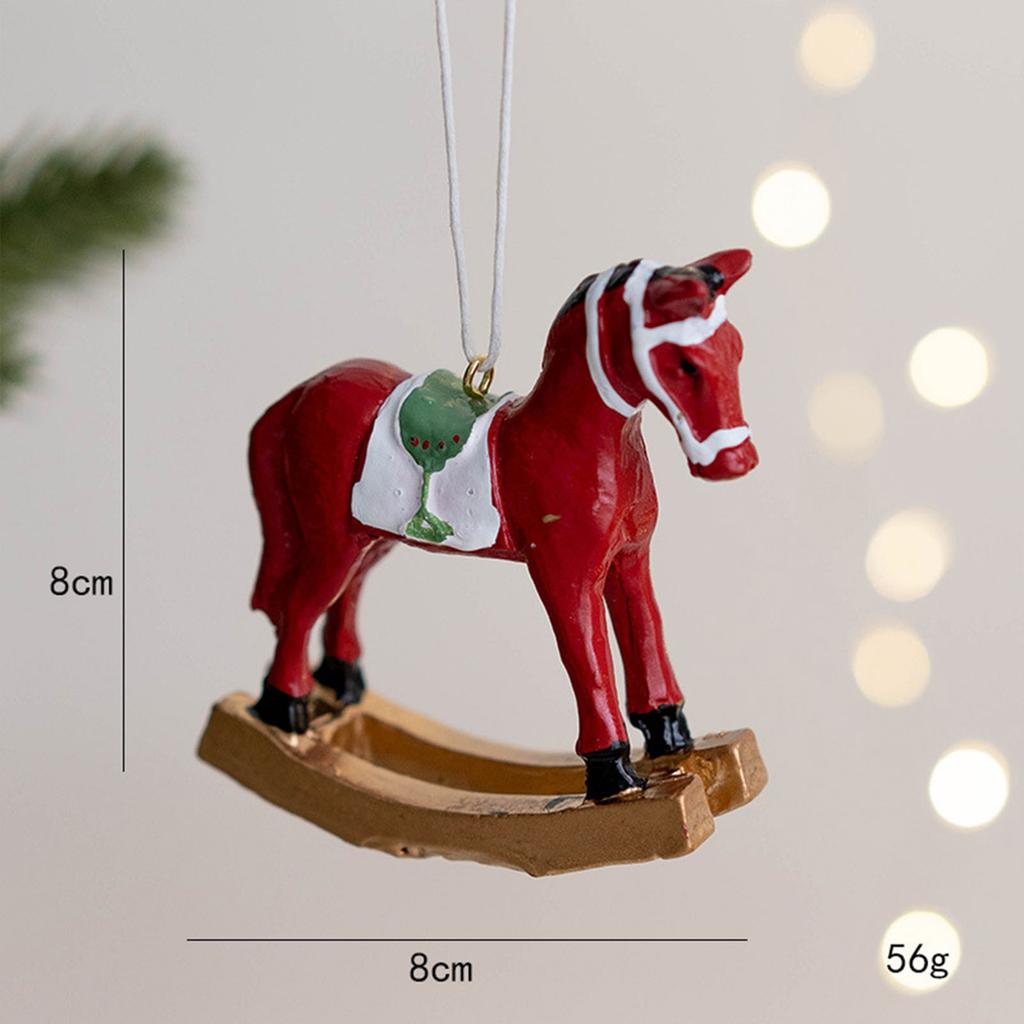 Christmas Hanging Horse Figurines Decorative Realistic Horse Toys for Horses Party Favors Decor