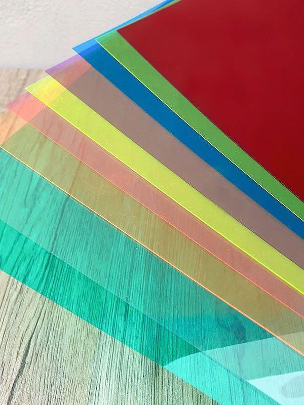 Transparent PVC Plastic Sheet: Colored Light Filter & Graffiti Mat for Kids' Art, 0.5mm