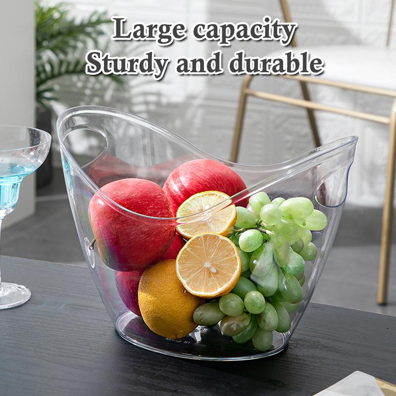 4L/8L Plastic Ice Bucket For Drinks And Parties Perfect For Wine Champagne Mimosa Cocktail Bar Outdoor Picnic Fruit Storage Bask