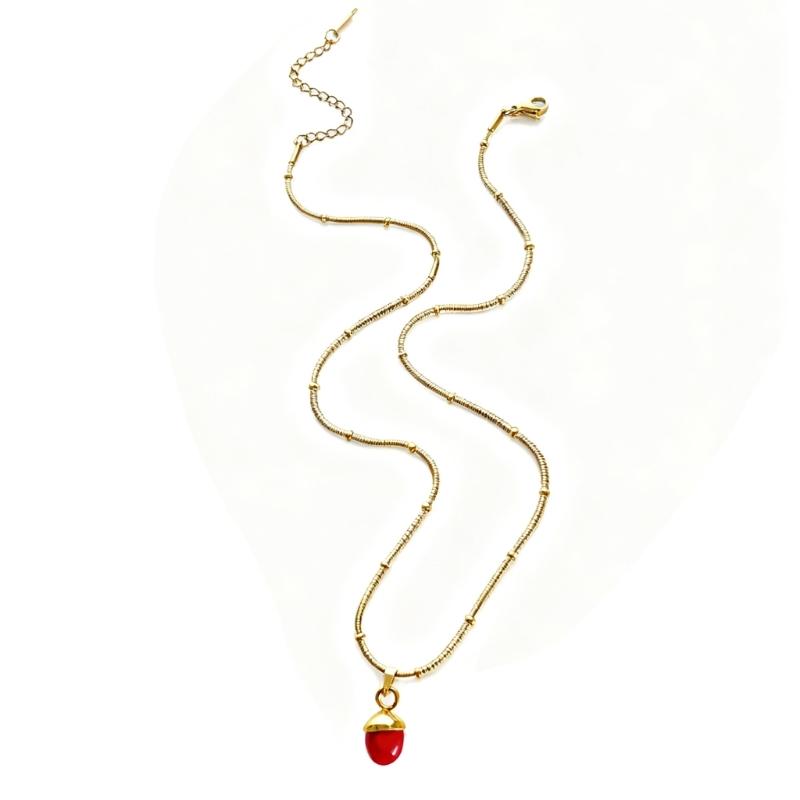 Stylish And Portable Pinecone Pendant Necklace For Women Elegant Designs Natural Inspire Jewelry Gift