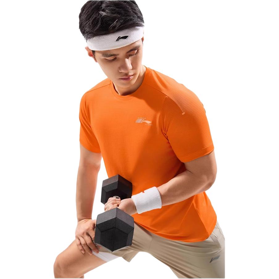 Li Ning Fitness Series T Shirt Men's Carrot Orange ATSU429-7