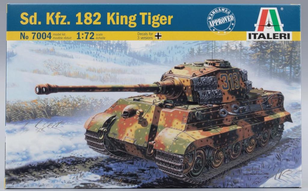 Platz Italeri WW2 Germany King Tiger Plastic Model Kit IT7004 1/72 Sd.Kfz.182 (Tank)