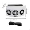 Solar Car Fan Cordless Powered Ventilation Unit Black