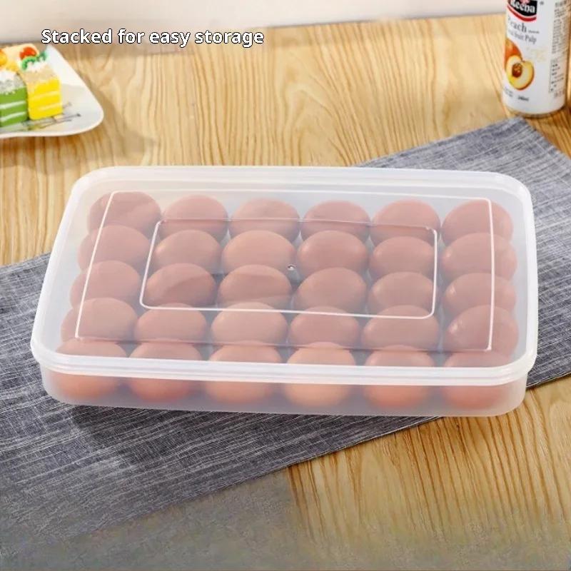 Heiß 1 Stück 30 Fächer Große Kapazität Eierbox Kühlschrank Aufbewahrungsbox Kunststoff Lebensmittelaufbewahrung Eieraufbewahrung Kühlschrank Aufbewahrungsbox