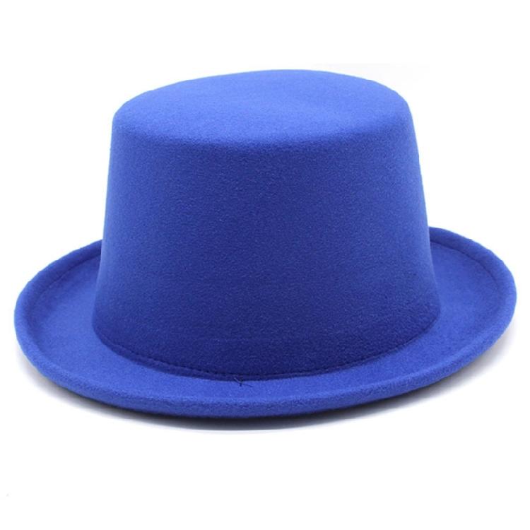 Roll Brim Fedora Cap Flat Top Hat Adult Unisex Magician Hat Masquerade Balls Cap