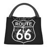 Custom Vintage Route 66 Lunch Bag Women Cooler Thermal Insulated Lunch Box for Work Pinic or Travel