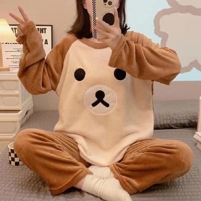 Dámska pyžamová súprava Jeseň Zima Flanel Kreslený Teplé pyžamo Dámske domáce oblečenie Zviera Sl Cosplay pyžamo pre ženy