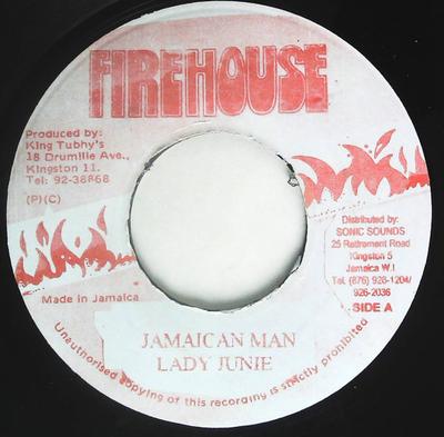 7-tums skiva LADY JUNIE - Jamaican Man NONE Firehouse Japan Reggae, Ska & Dub Begagnad