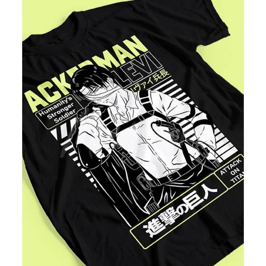 T-shirt For Anime Attack on Titan Capitán Levi Batalla Final S