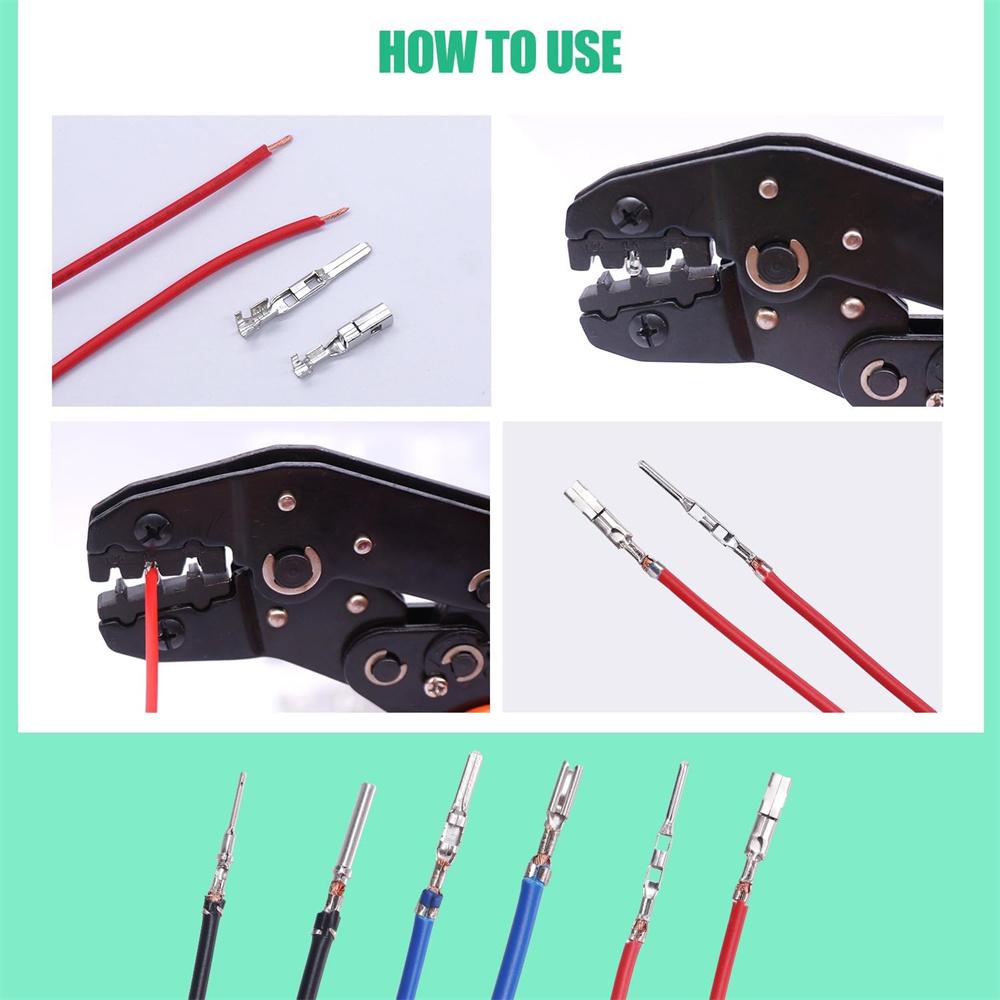 290PCS Crimp Pins Car Electrical Wire Terminal Pins Connector 21Type Electric Connector Pin Terminal Electric Non-Insulated Plug