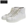 Excellent Condition Back-zip Mid-top Sneakers, Men's Leather, White, Size 40, 28240 Shoes White leatherUsed