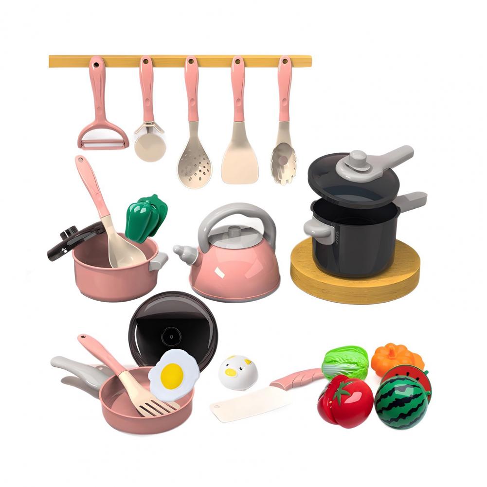 Kitchen Play Set Play House Toys Induction Cooker Playset With Realistic Sounds Kids Kitchen Accessories Set With For Toddlers