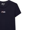 FILA Casual Sports Cotton Pullover Short Sleeve T-Shirt Women Tops Legend-Blue F51W228154FNV