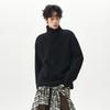 Retro Chunky Knit High Neck Sweater - Cozy Autumn/Winter Loose Fit