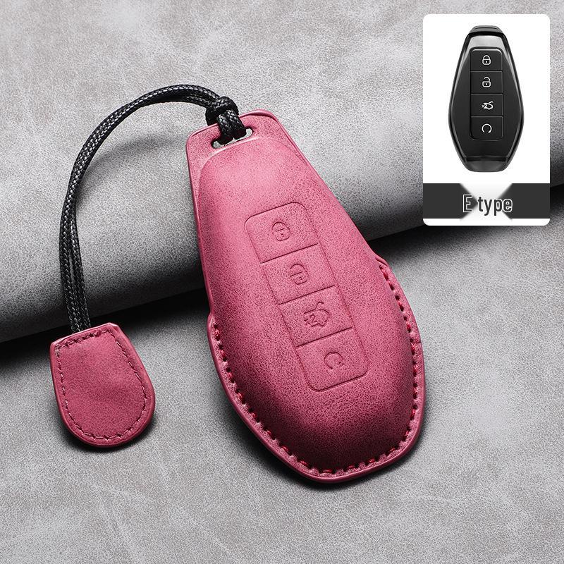 High-End Faux Suede Protective Shell for BYD D9 Car Key