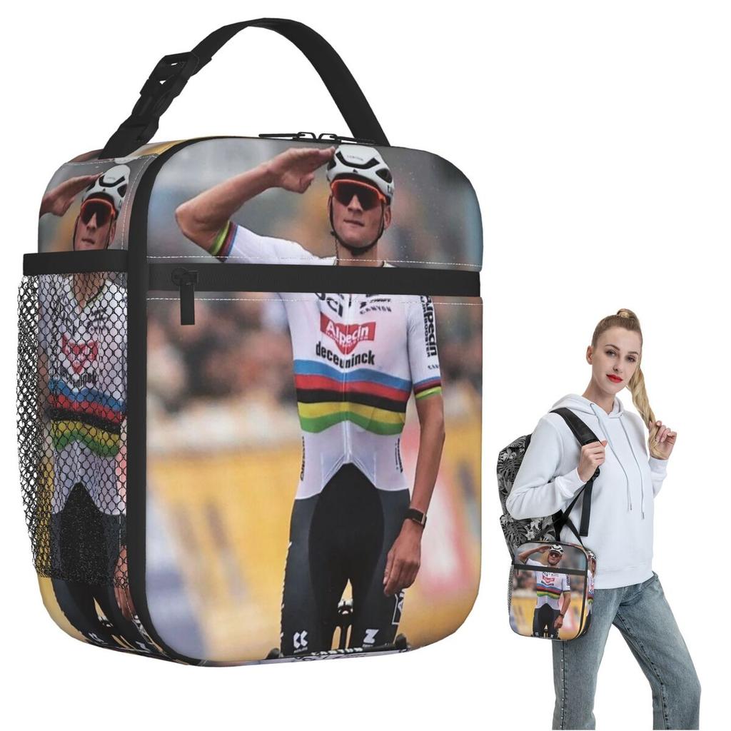 Mathieu Van Der Poel Cyclist MVDP Dutch Cyclist College Insulated Lunch Bag for Women Kids Food Boxes Thermal Lunch Box Tote