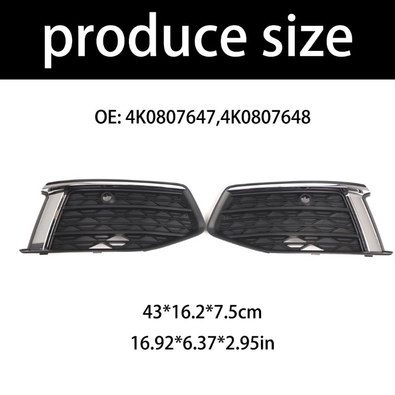 Fog Light Grills Trim Cover 4K0807647,4K0807648 Trim For C8 Fog Lights Headlights Covers Frame