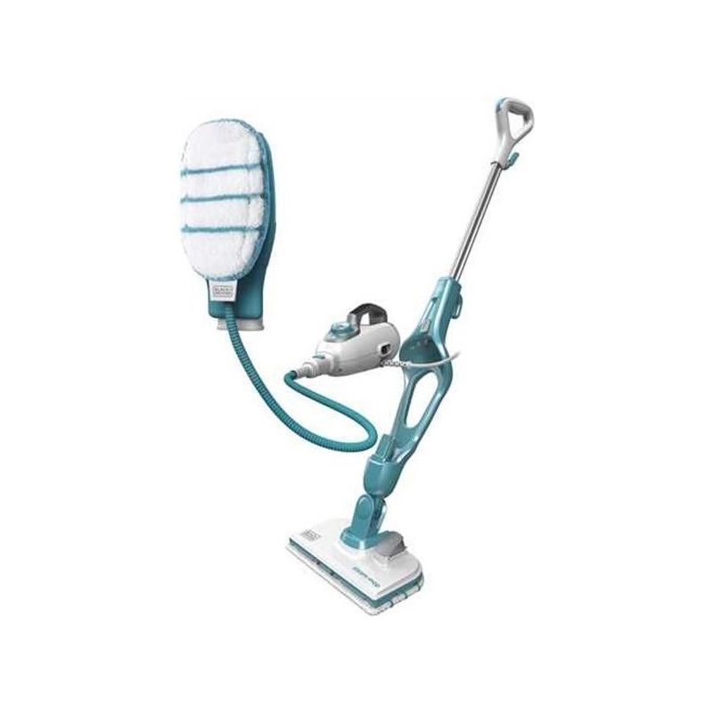 Black+Decker 1300W Steam Mop, Adjustable Output, AutoSelect Surface System - SteamMitt Glove and 12 Accessories
