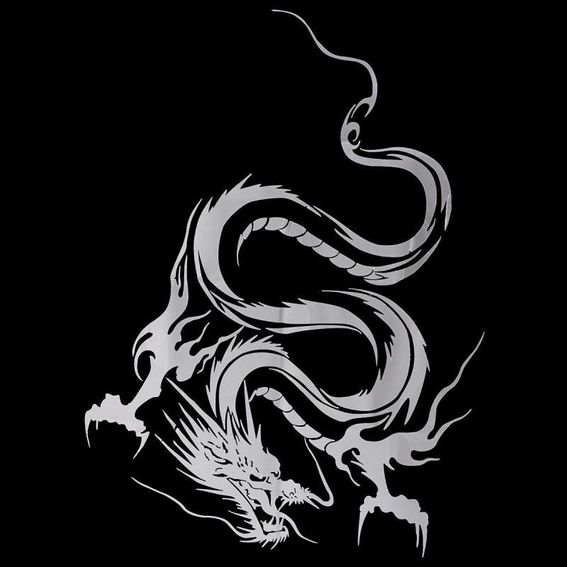 Reflective Dragon Totem Scratching Decals Car Stickers Full Body Car Head Styling Sticker
