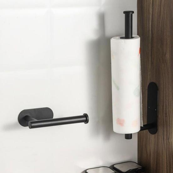 Držák papírových utěrek pod skříňku Lepicí stojan na roli papírových utěrek Nástěnný dávkovač papírových utěrek z nerezové oceli pro kuchyň koupelnu spíž lednici