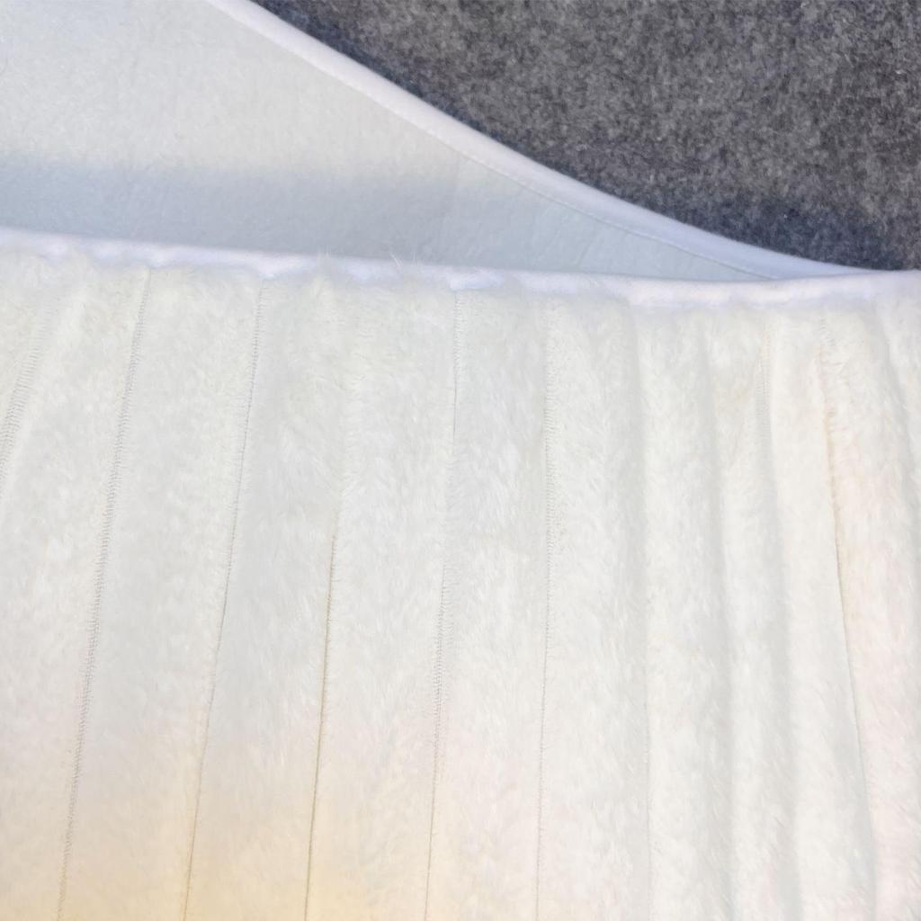 Christmas Tree Collar White Rustic Plush Soft Skirt Bohemian Artificial Tree Collars For Outdoor Indoor Farmhouse Home Holiday