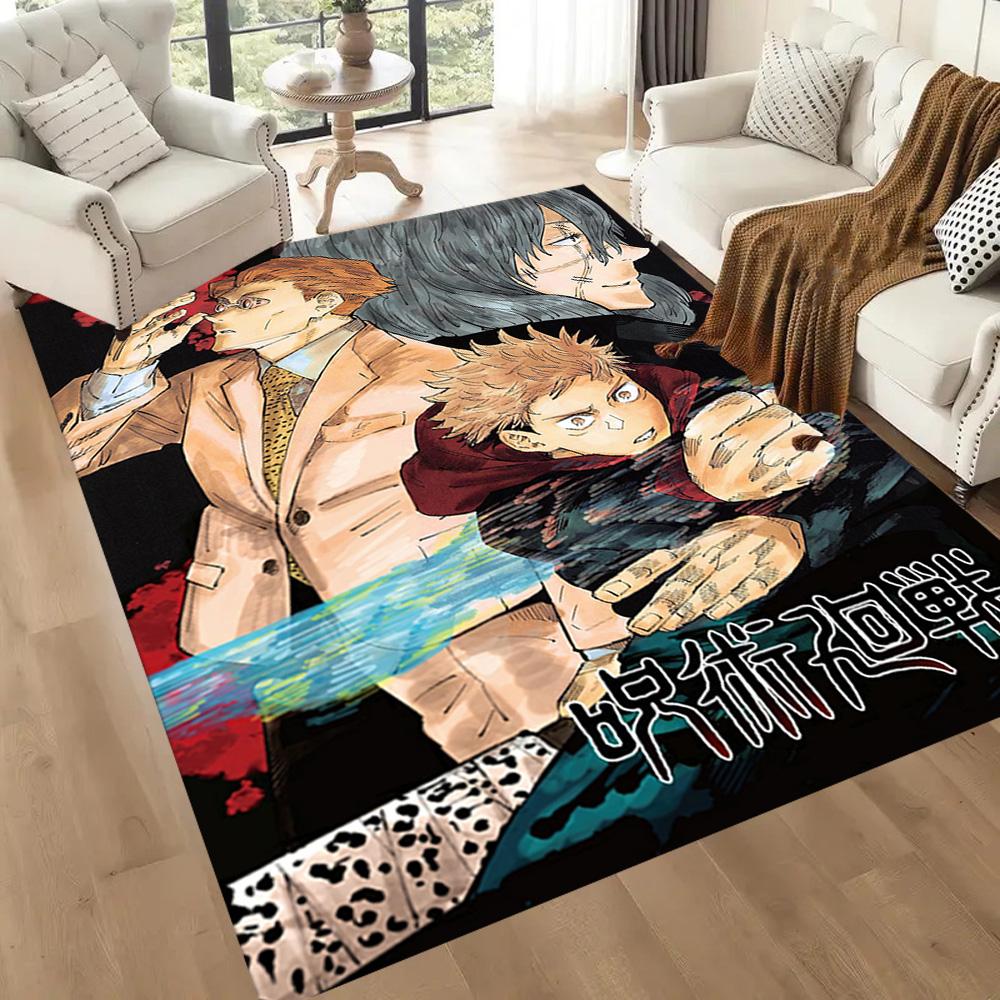 Jujutsu Kaisen: Battle Begins Square rugs are a great choice for living rooms, bedrooms, home décor, and as gifts.