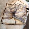 Gift silk scarves High-end silk streamer printed small square scarves Women's versatile trend square silk scarves