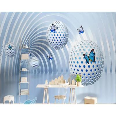Papier peint mural 3D Mural Building Space Modern Background Papiers peints Décoration d'intérieur Papier peint 3D