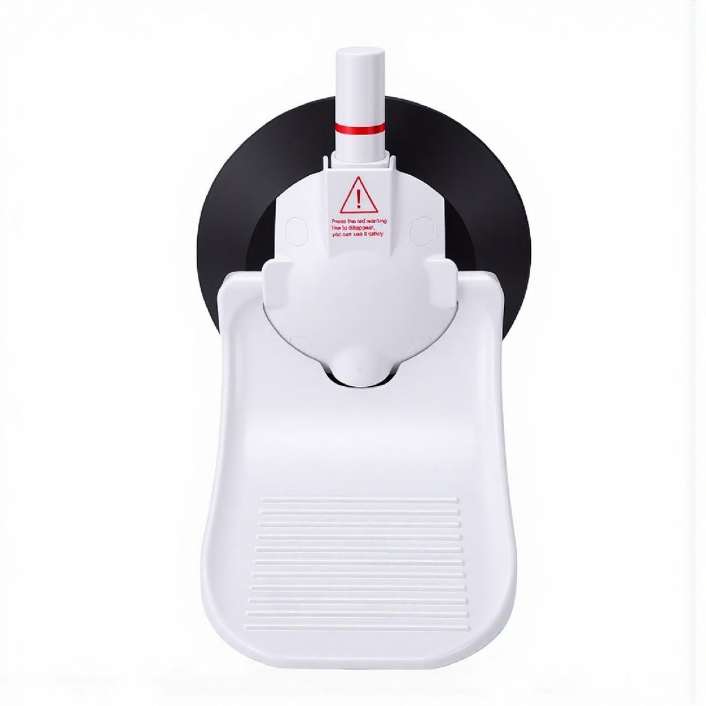 6 Inch Shower Foot Rest with Suction Cup for Shaving Legs Anti Slip Shower Pedal No Drilling with Safety Red Line