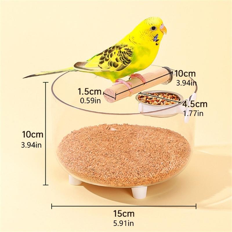 Bird Toilet Stand For Parrots Training Sett With Removable Tray Safe Substance Cage Mounting Pet Bird Accessory