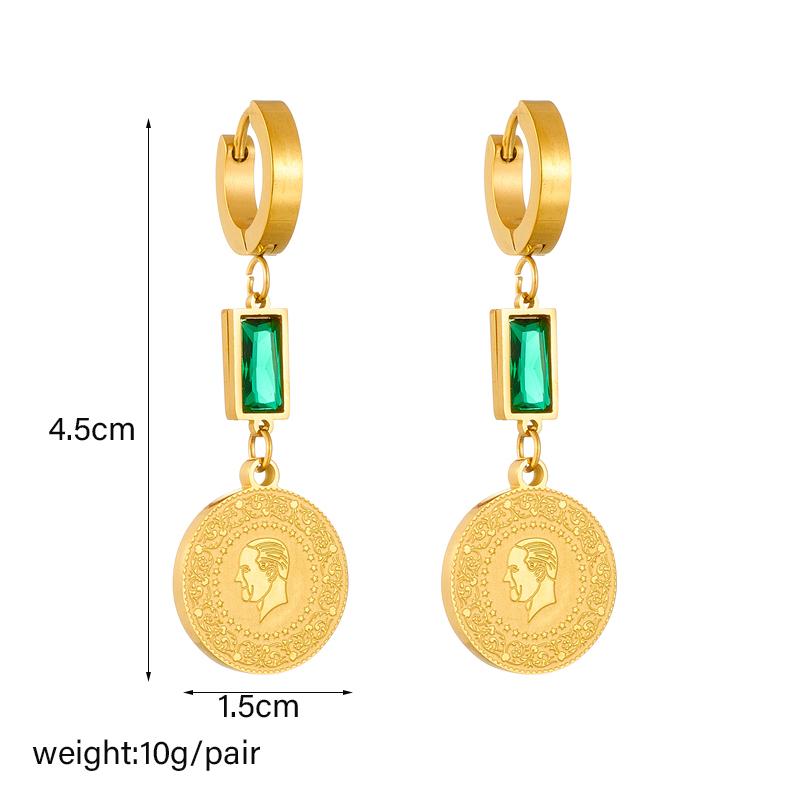 Stainless Steel Geometric Luxury Crystal Earrings For Women Girl New Waterproof Earrings Ear Jewelry Gift