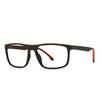 Brand Square Matte Black Reading Glasses For Men Transparent Rectangular Vintage Computer Glasses Men'S Blue Filter Glasses
