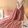 LISM Jacquard Thickened Velvet Lamb Fleece Blanket