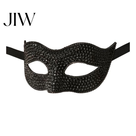 Soft Skin Friendly Party Masque Bling Rhinestone Masquerade for Women, Sparkly Venetian Half Shining Style Face Eye Halloween, Mardi Gras, Prom