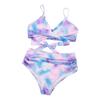 Sexy Women Bikini Print Bandage Two-piece Swimwear Swimsuit Beachwear Set