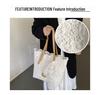 Women's Retro One-Shoulder Lace Hollow Handbag - Large Capacity, Light Luxury Vacation Tote