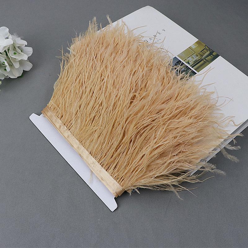 Ostrich Feather Lace Cloth Bandwidth 10-15Cm Stage Performance Clothing Decoration Accessories Lace Feather Ribbon