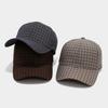 New Retro Literary and Artistic Plaid Versatile Cap for Men and Women Outdoor Leisure Breathable Face Small Visor