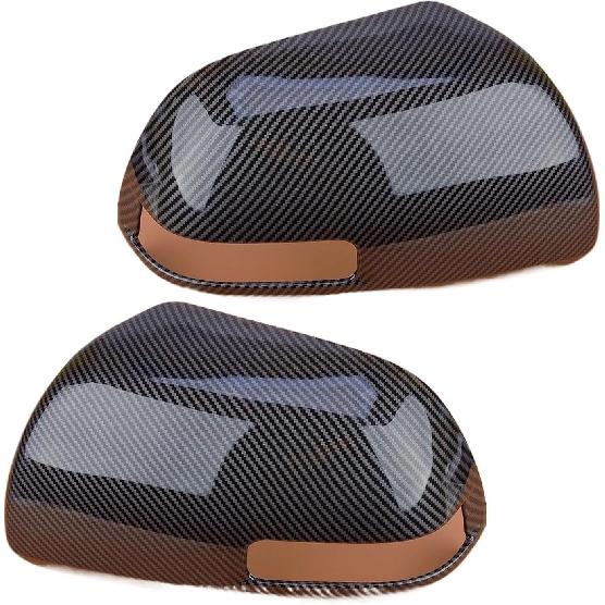 

1 Pair Carbon Fiber Style Exterior Side Door Rear View Mirror Cover Cap with Signal Light Hole Compatible For Toyota Tacoma 2012-2015