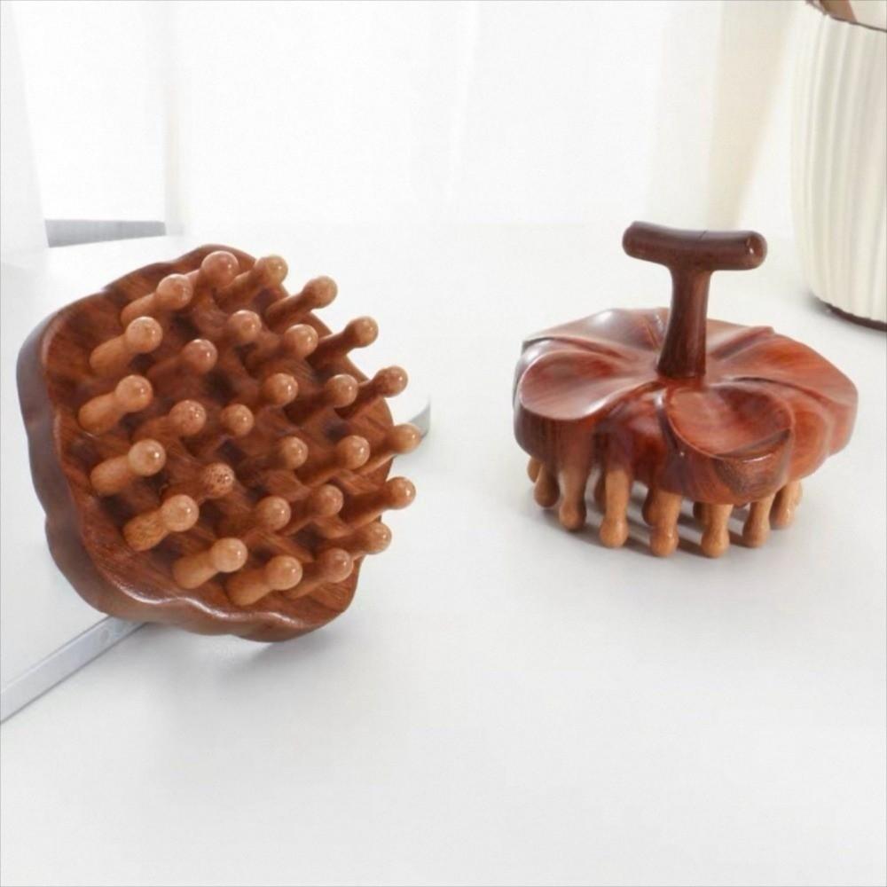 Circular Tooth Therapy Massage Comb Sandalwood Scraping Body Massager  Women/Girl