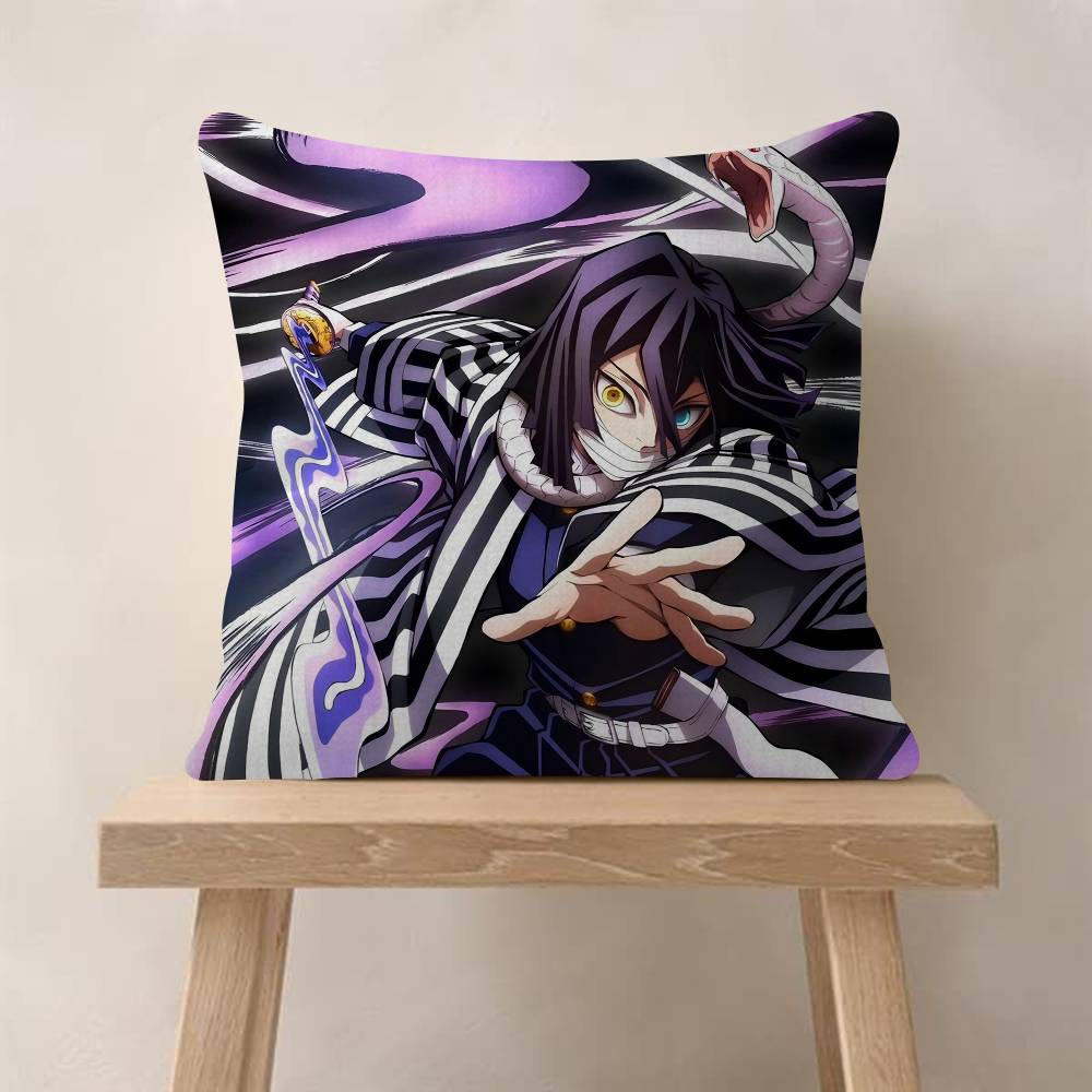 Japanese Anime DDemon Slayers Wall Pillow Cover Design Cushion Cover Decor Holiday Decorati