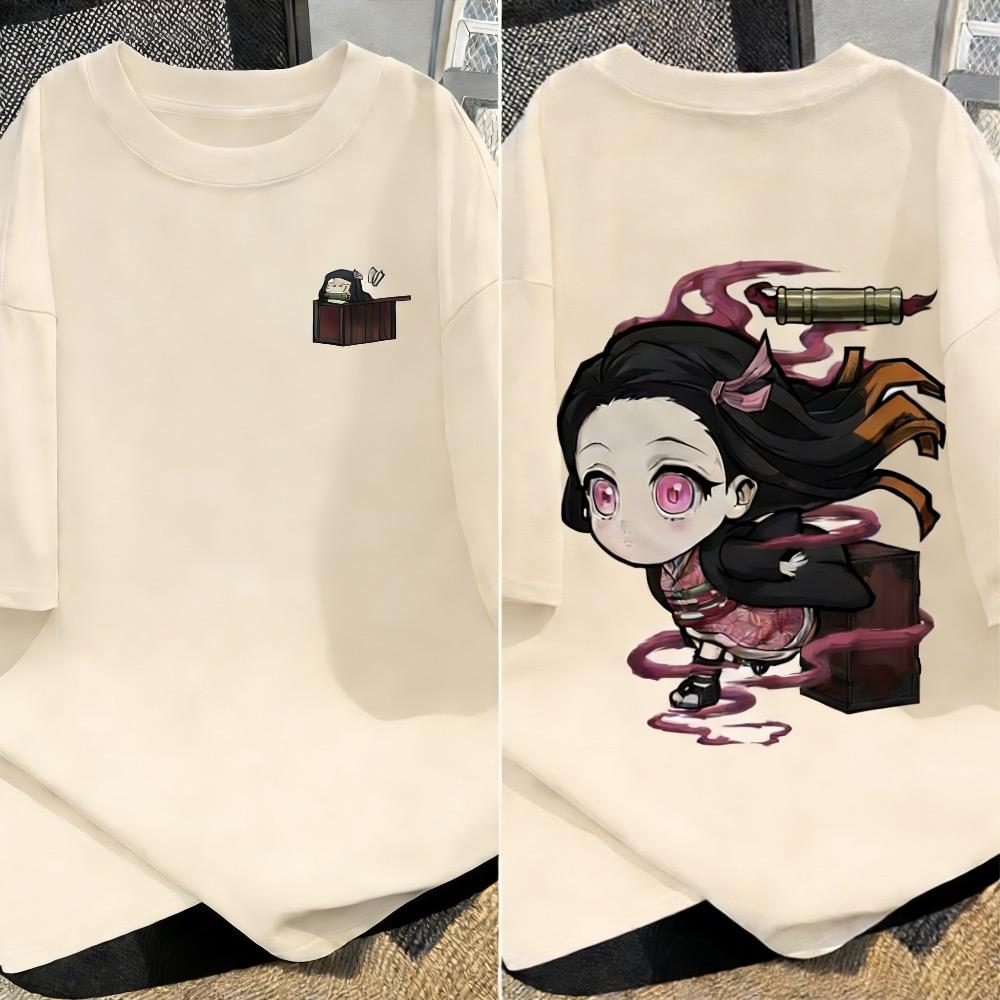 

Plus Size Demon Slayer Anime Printed Unisex Women Tshirt Casual Parent Child Top Fashion Summer Street Wear Y2K Harajuku Style S