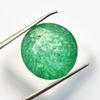 Natural Green Emerald Loose Gemstone Round Cut 34.40 ct for Jewelry Making and Gem Collections
